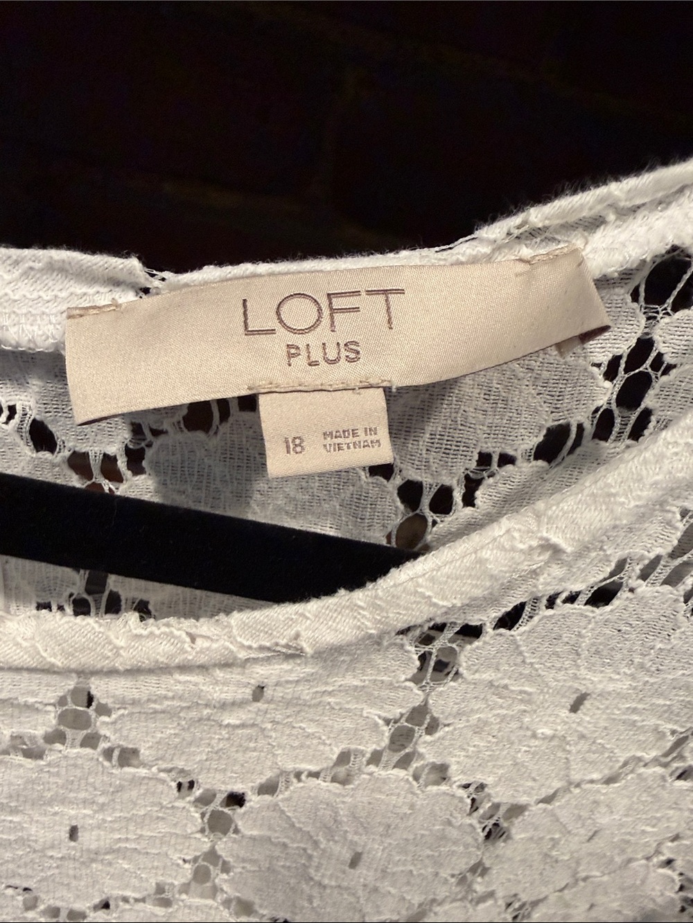 LOFT Plus White Lace Blouse - Picture 2 of 5
